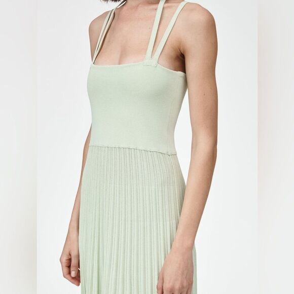Maria McManus Halter Neck knit Dress in Aegean Green quiet luxury - Picture 5 of 10